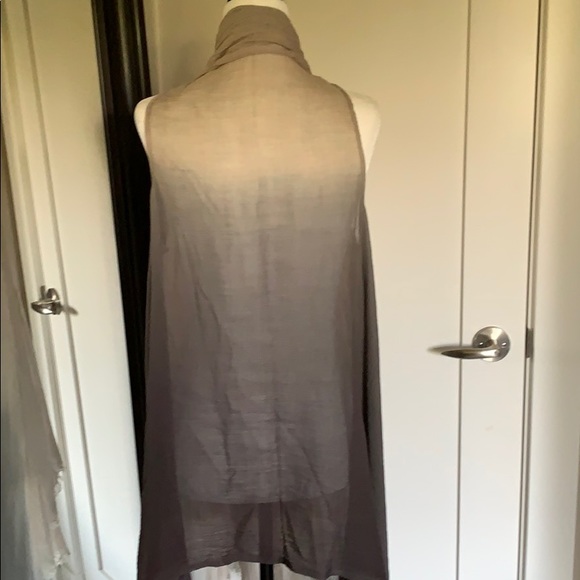 🔥 2 for 30🔥NEW Brown tan ombré duster vest scarf - Picture 3 of 6